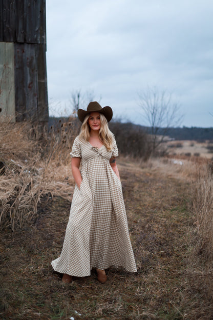 Meadow Gingham Maxi Dress