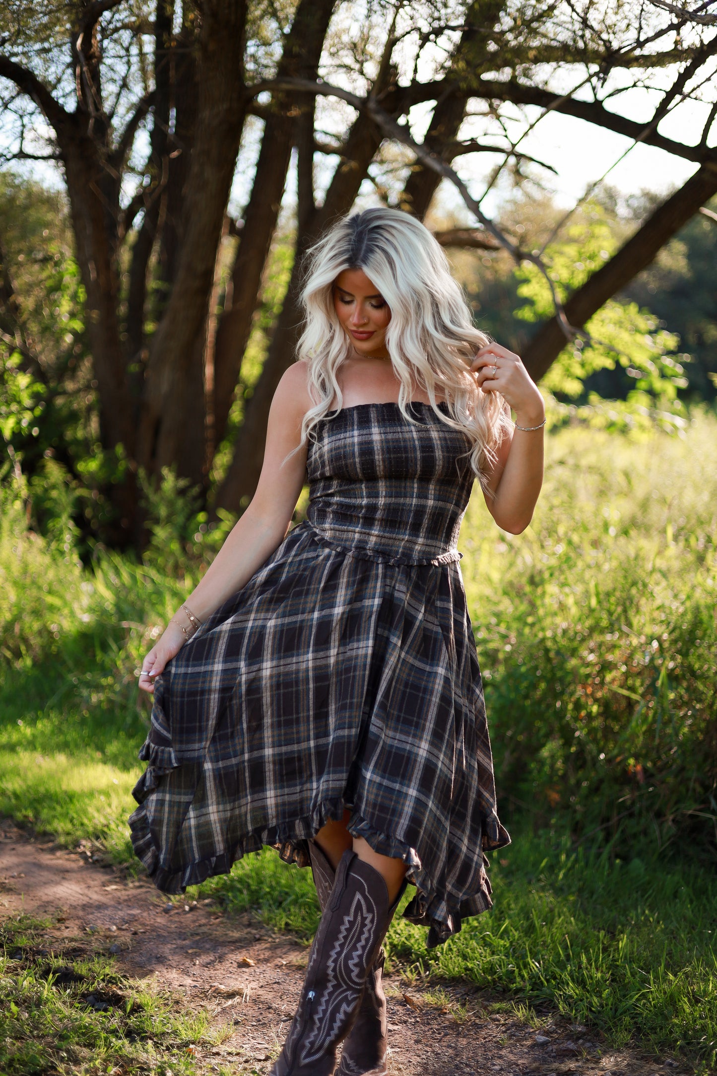 Rancher’s Daughter Dress - Brown