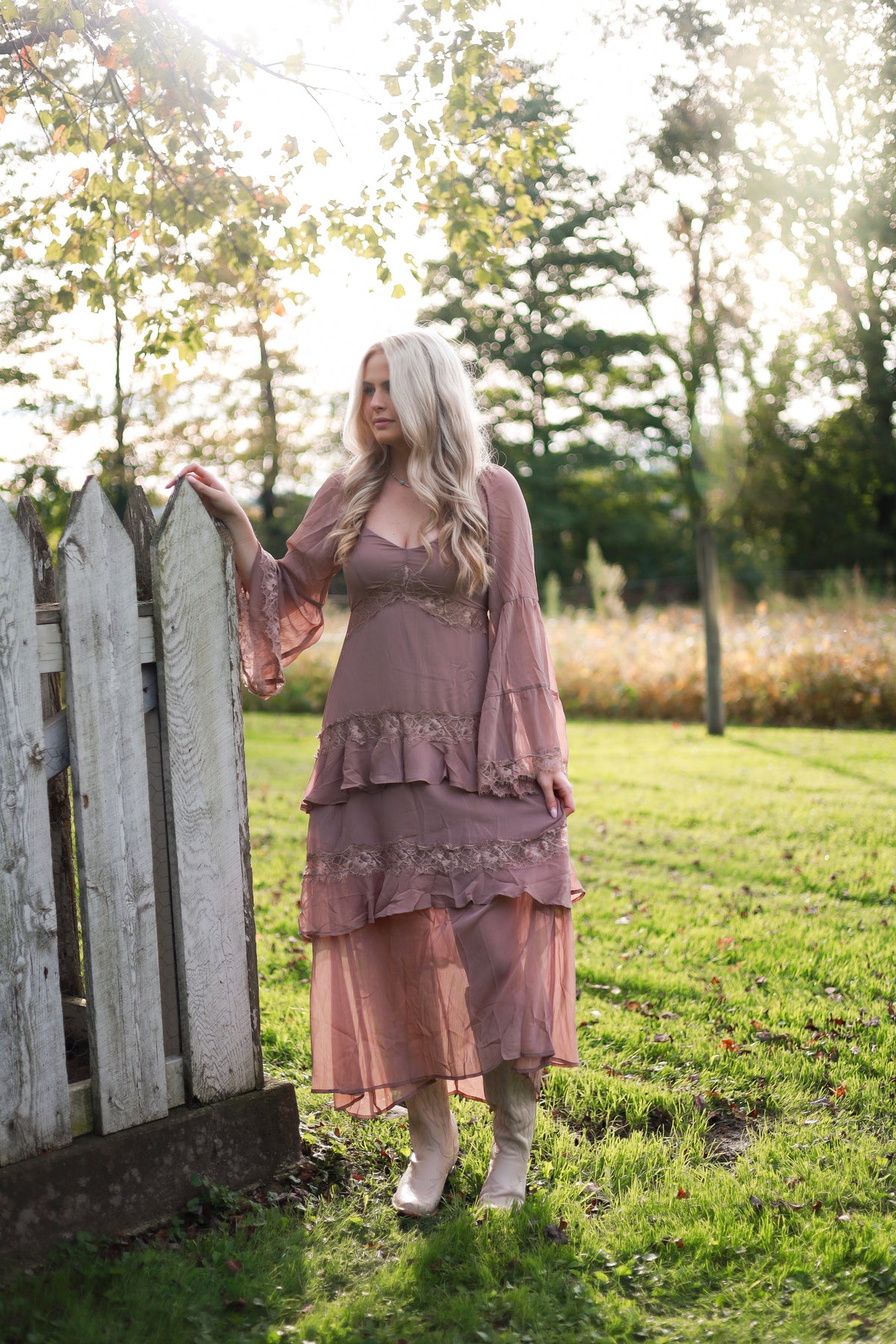 Laurel Lace Dress - Mocha