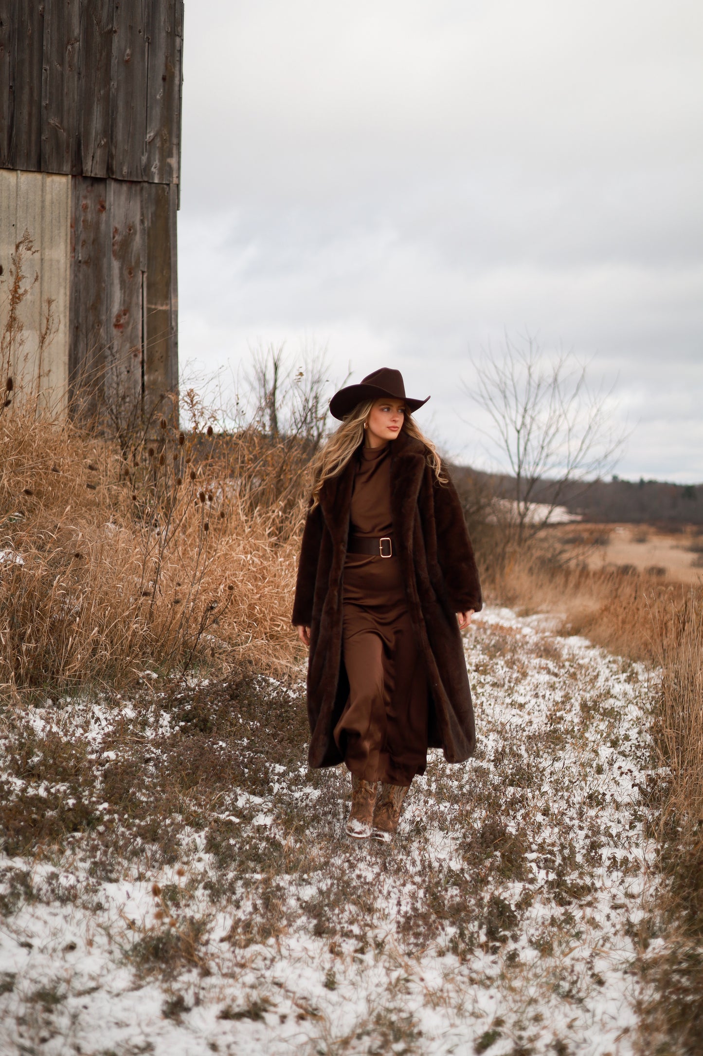 Frontier Maxi Coat - Brown