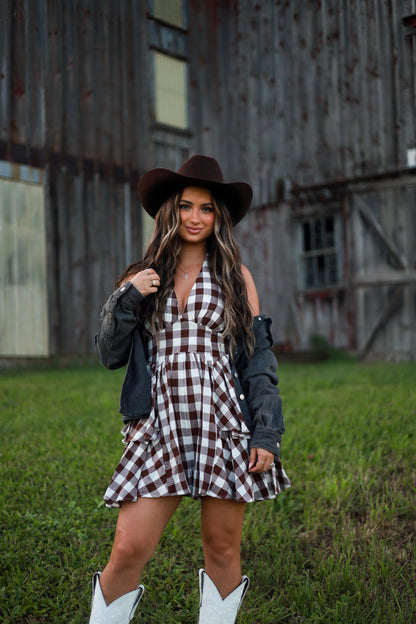 Hazelwood Romper - Brown