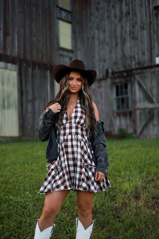 Hazelwood Romper - Brown