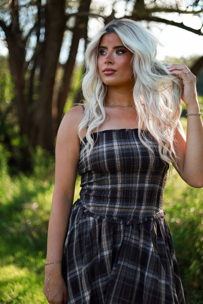 Rancher’s Daughter Dress - Brown