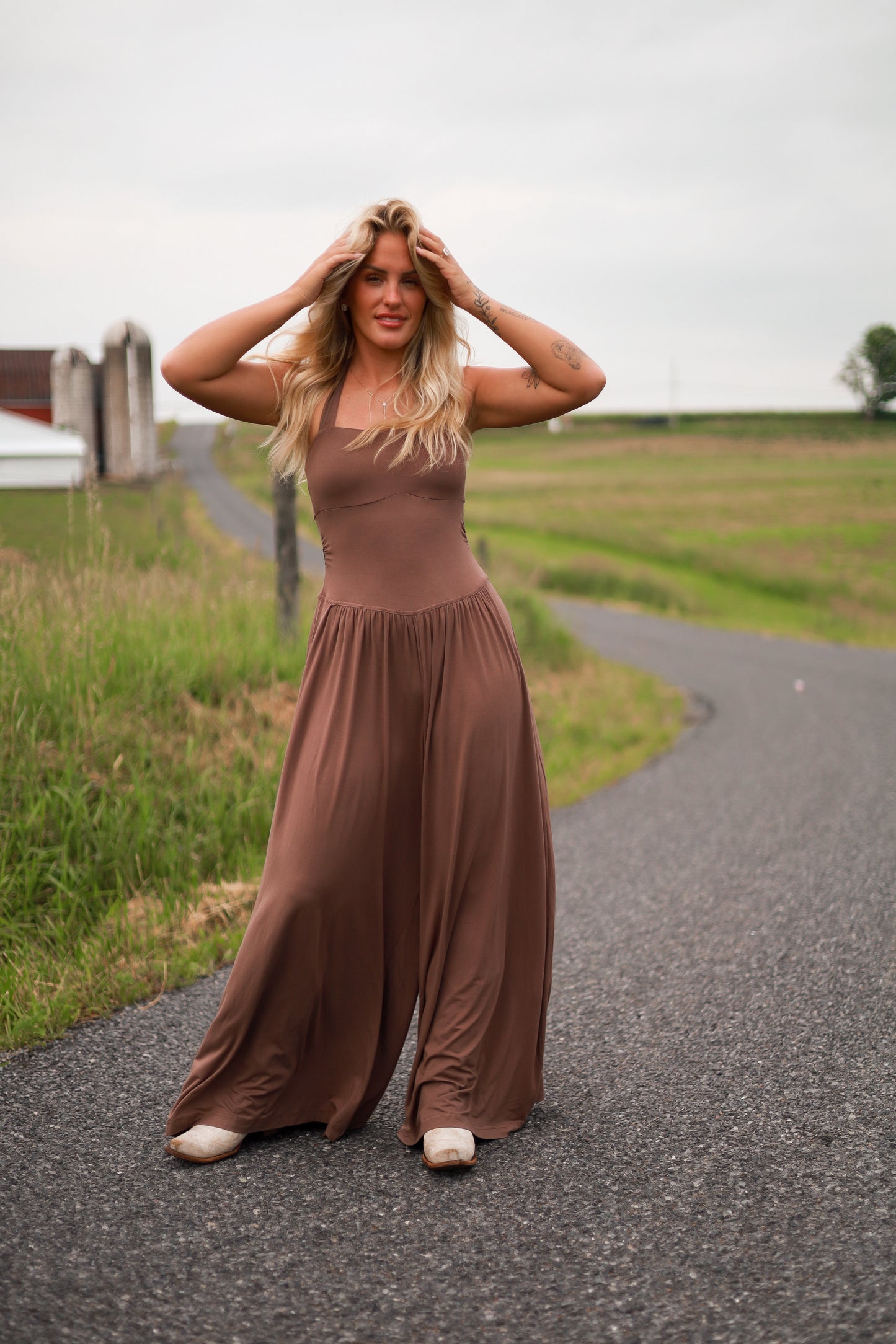 Mocha Halter Jumpsuit