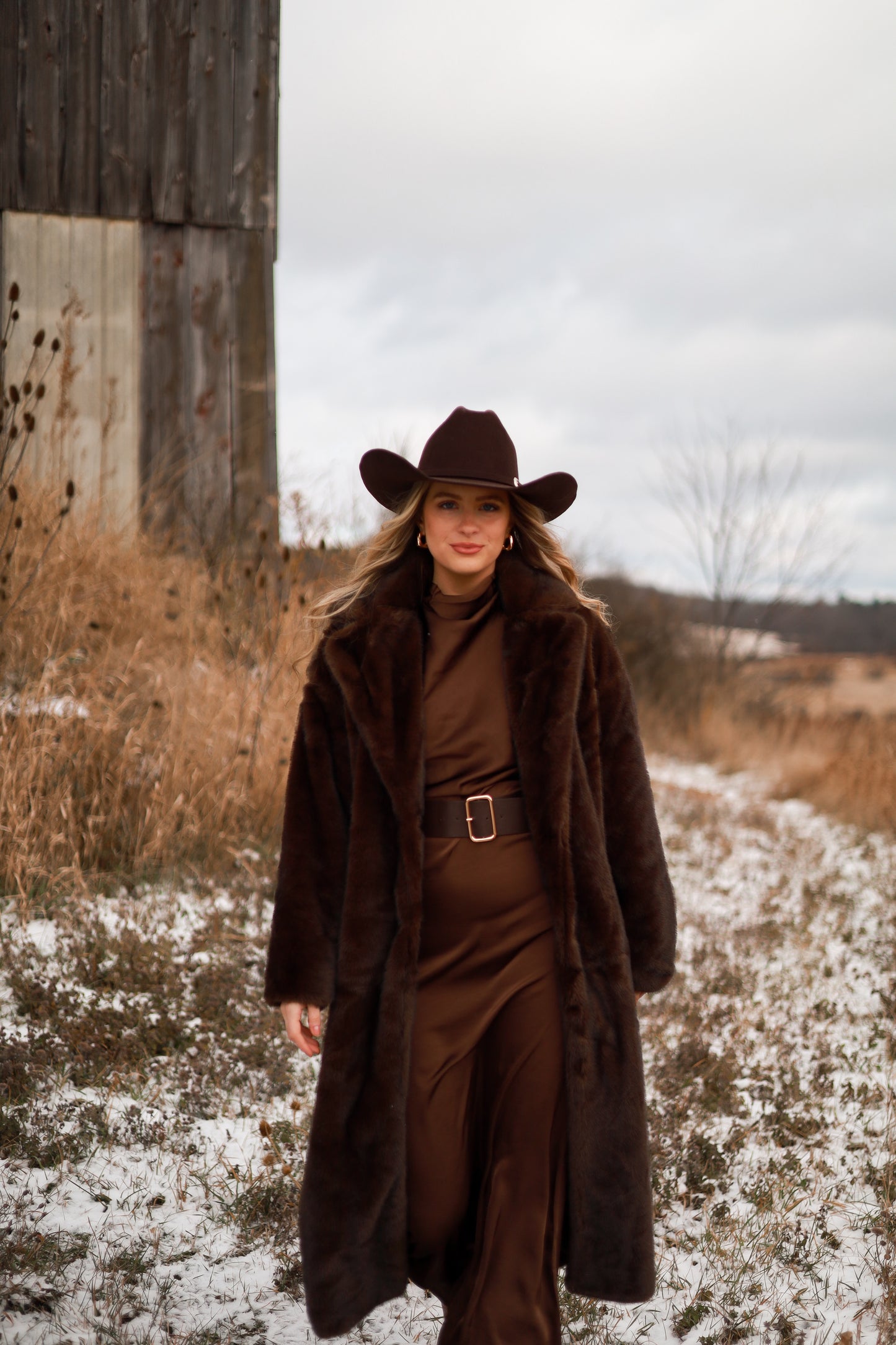 Frontier Maxi Coat - Brown