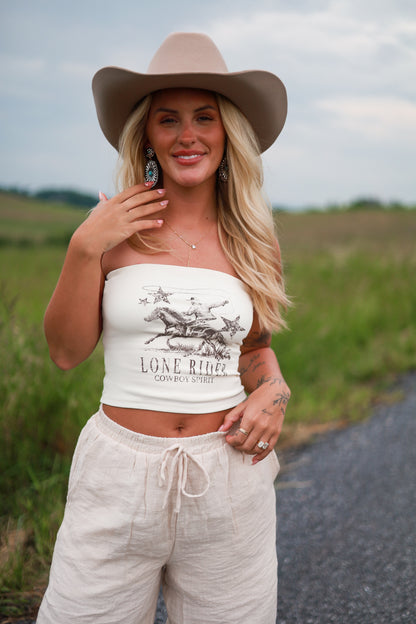 Lone Rider Top - Cream