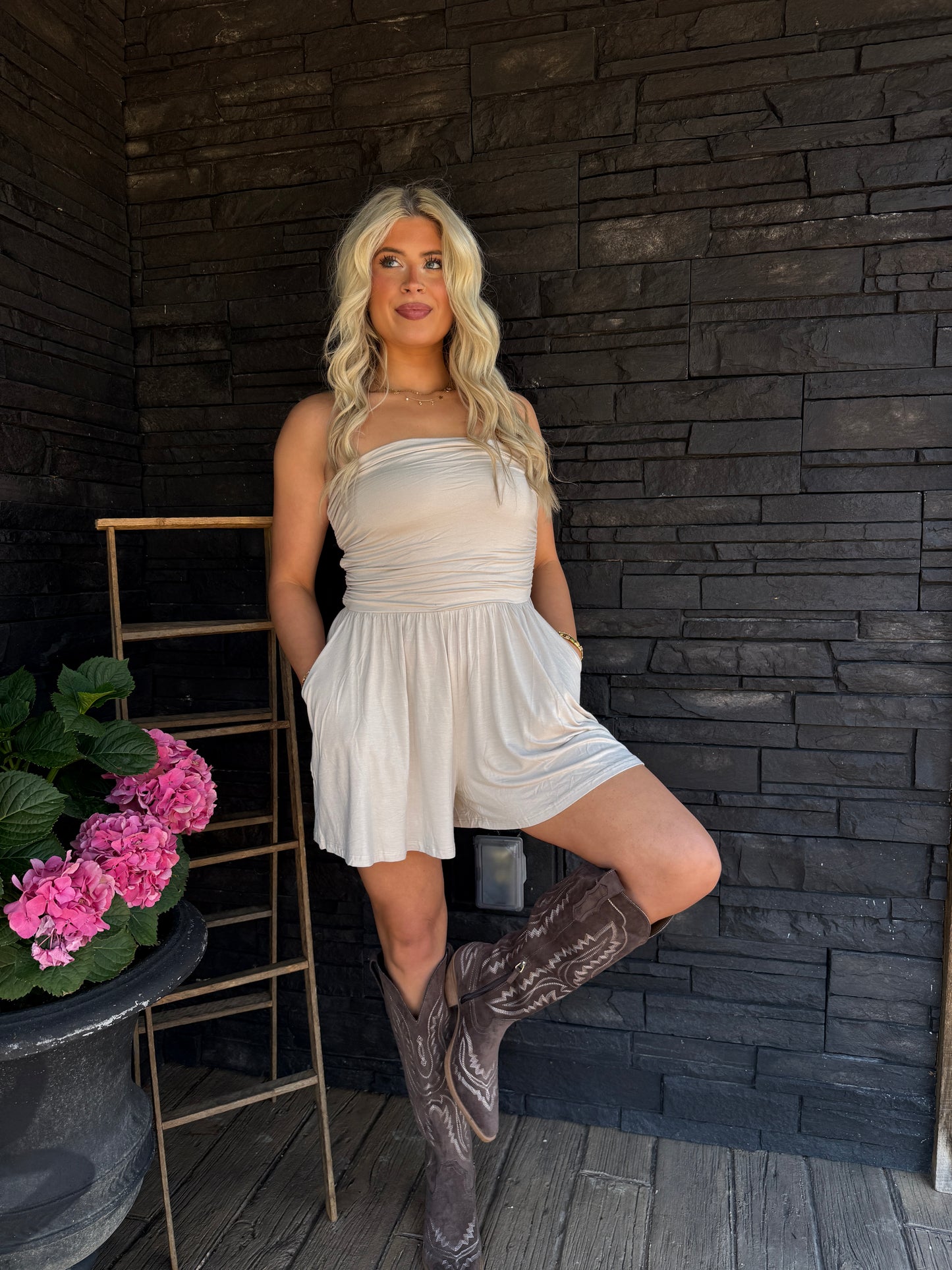 Savannah Romper - Ash
