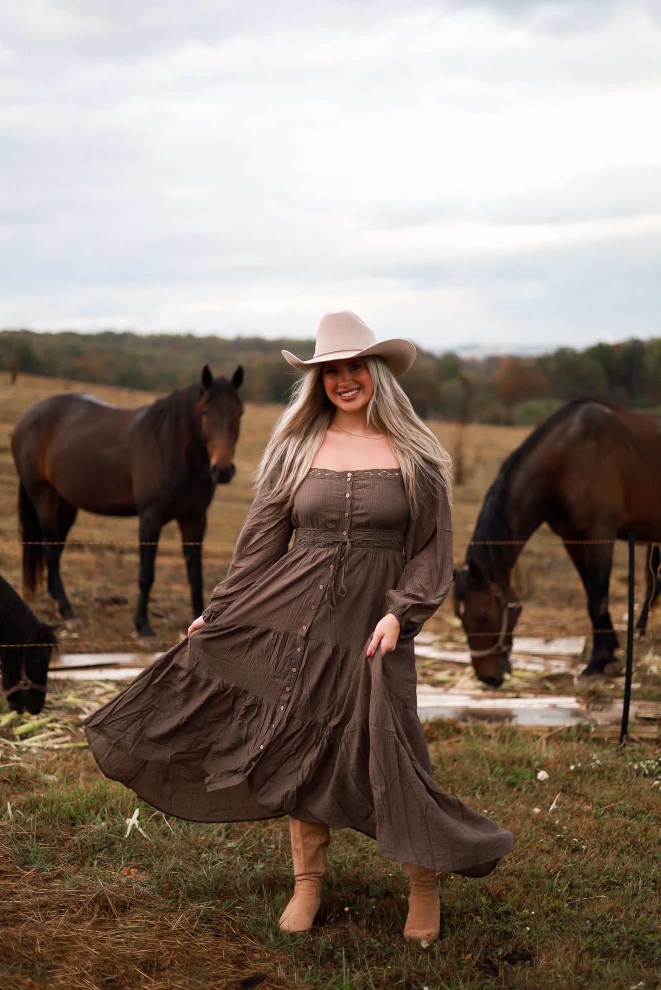 Runaway Acres Lace Maxi Dress