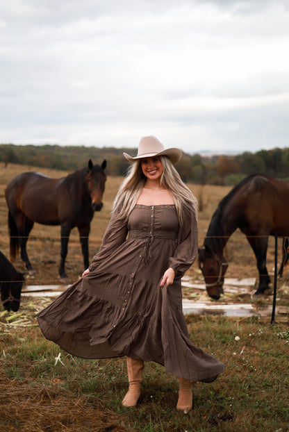 Runaway Acres Lace Maxi Dress