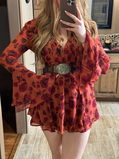 Painted Bloom Mini Dress