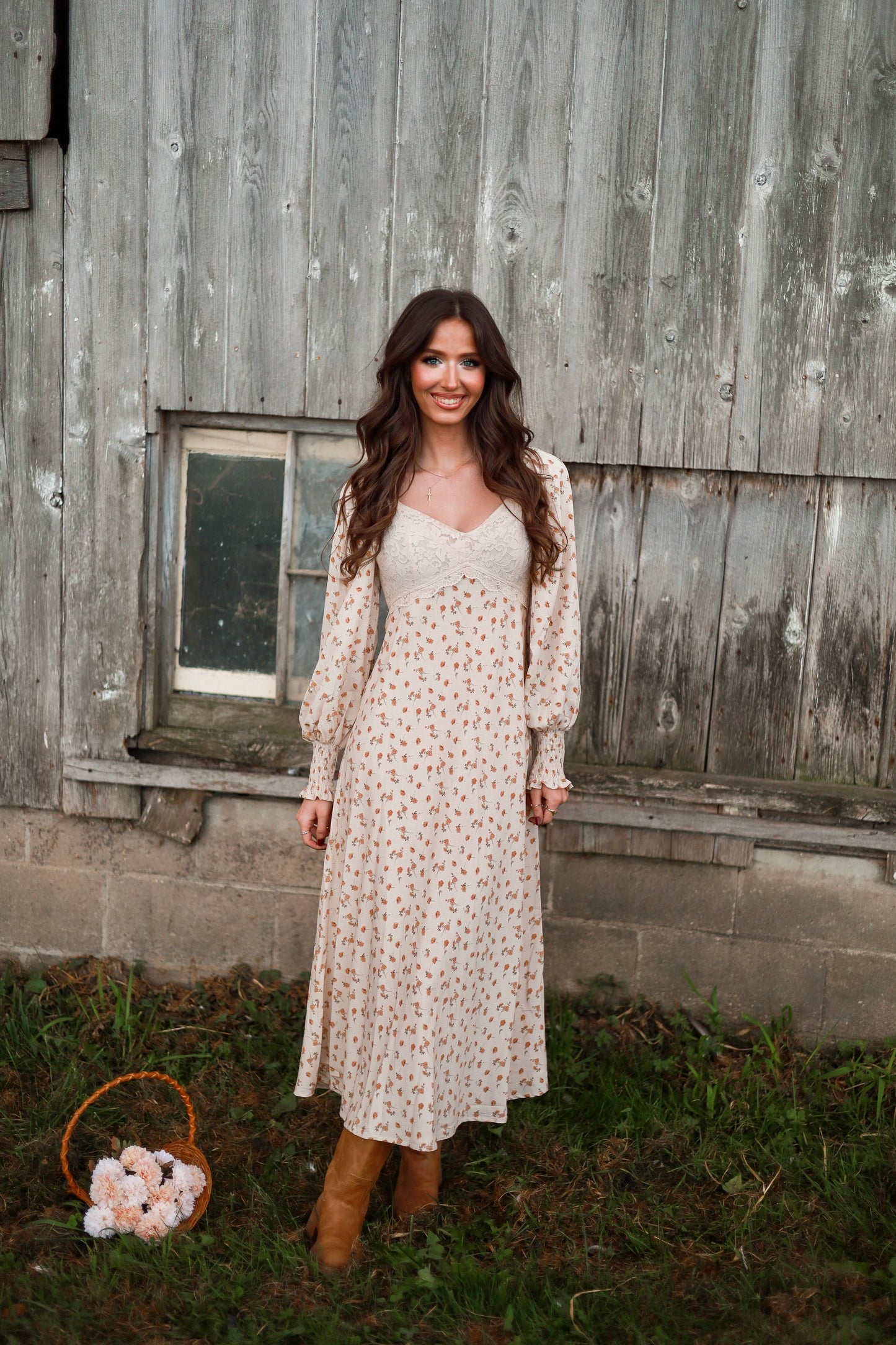 Buttercream Lace Maxi Dress