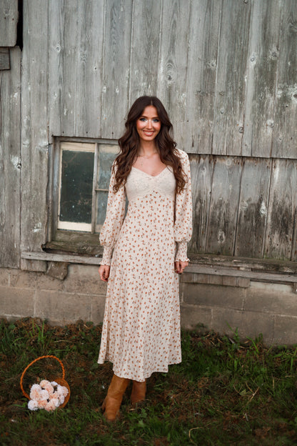 Buttercream Lace Maxi Dress