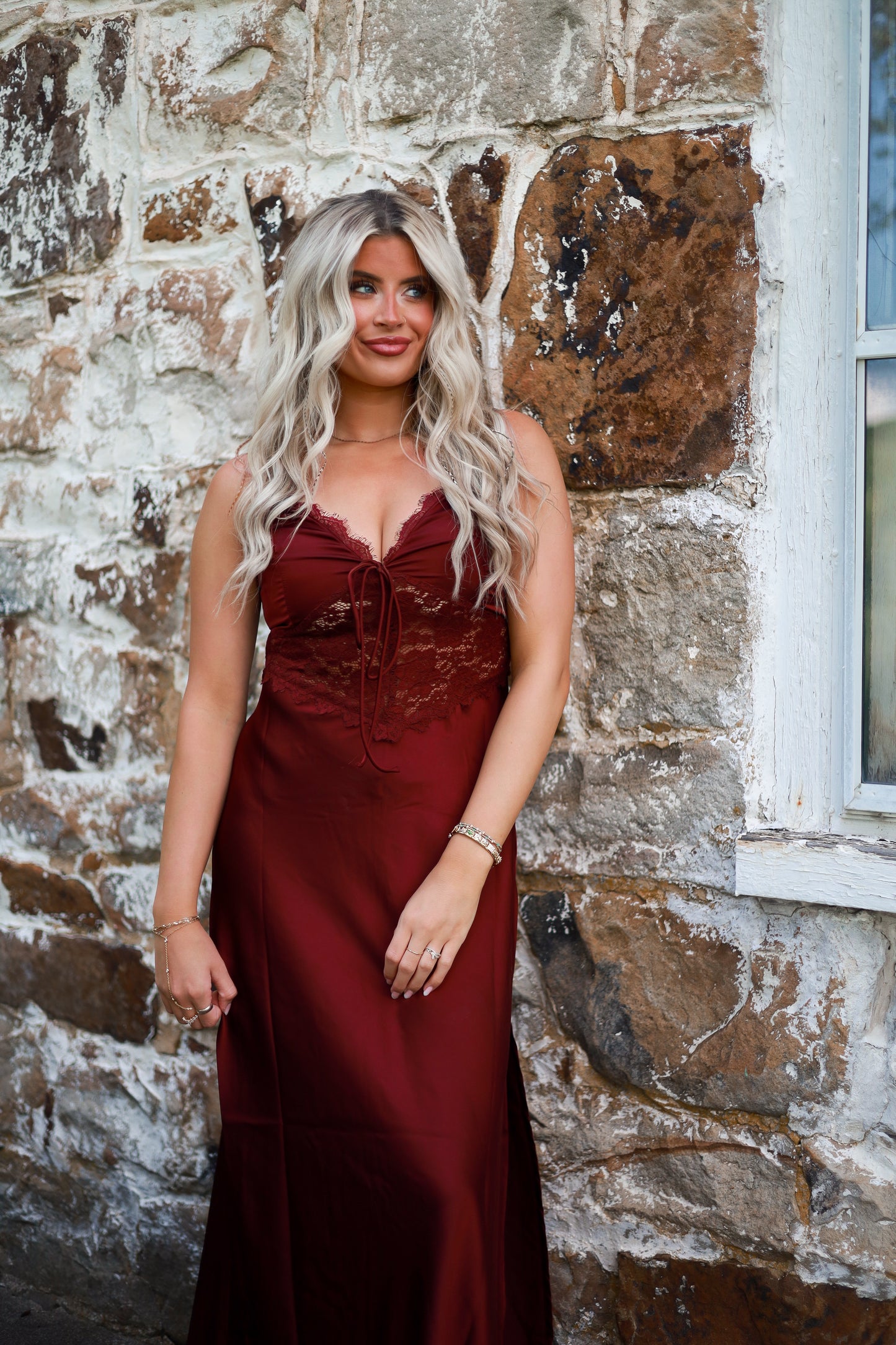 Stallion Dress - Burgundy
