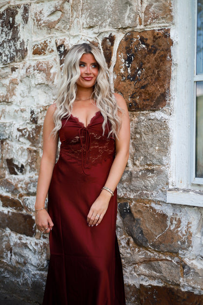 Stallion Dress - Burgundy