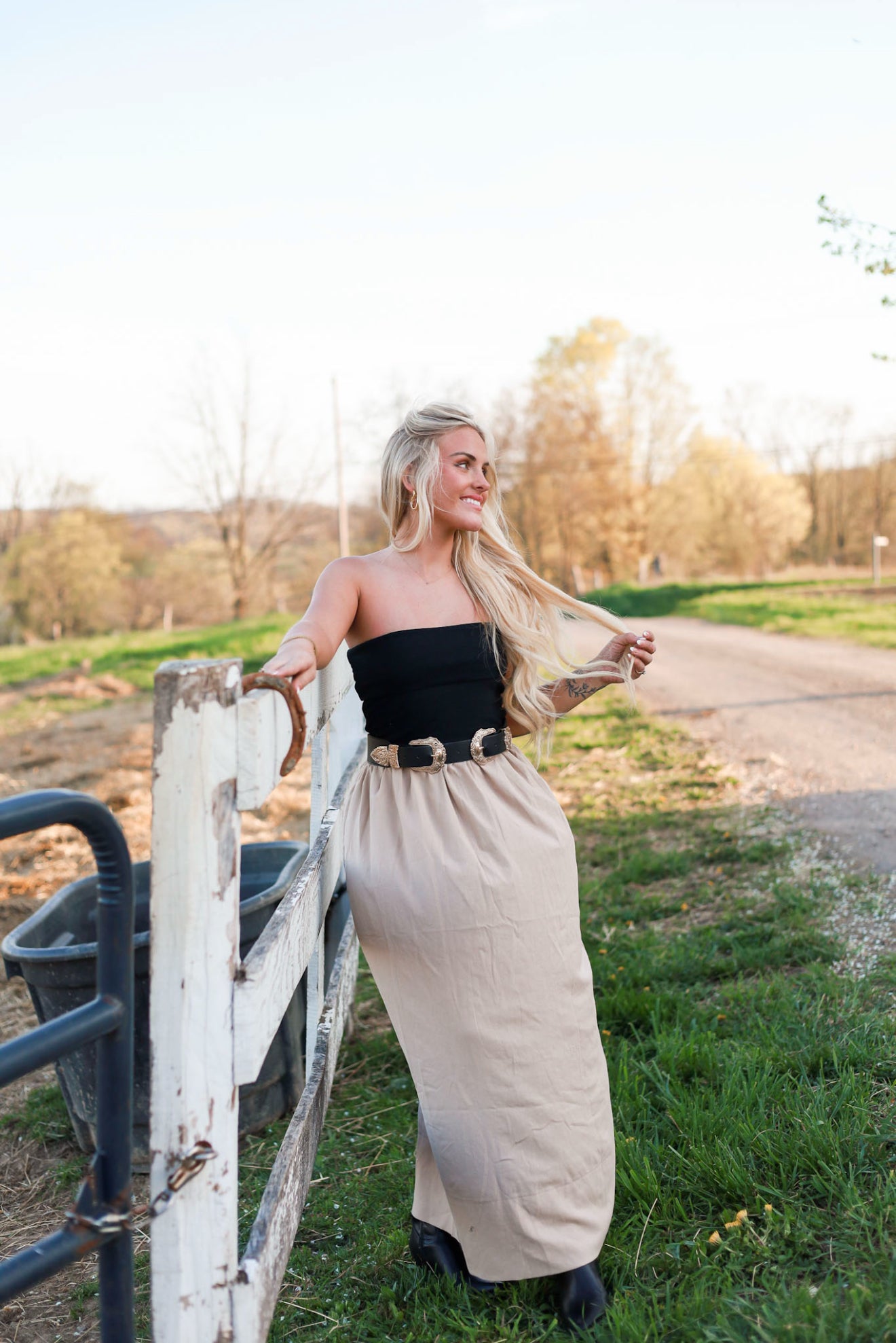Wheatfield Midi Dress - Almond