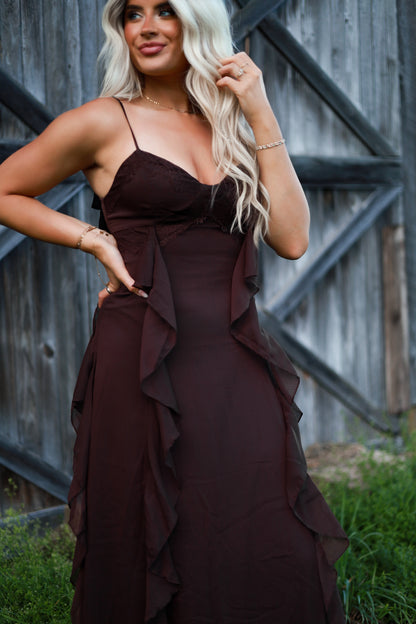 Western Haven Dress - Brown