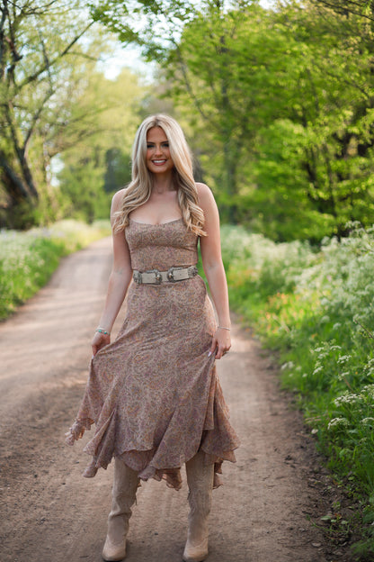 Saddle Creek Paisley Midi Dress