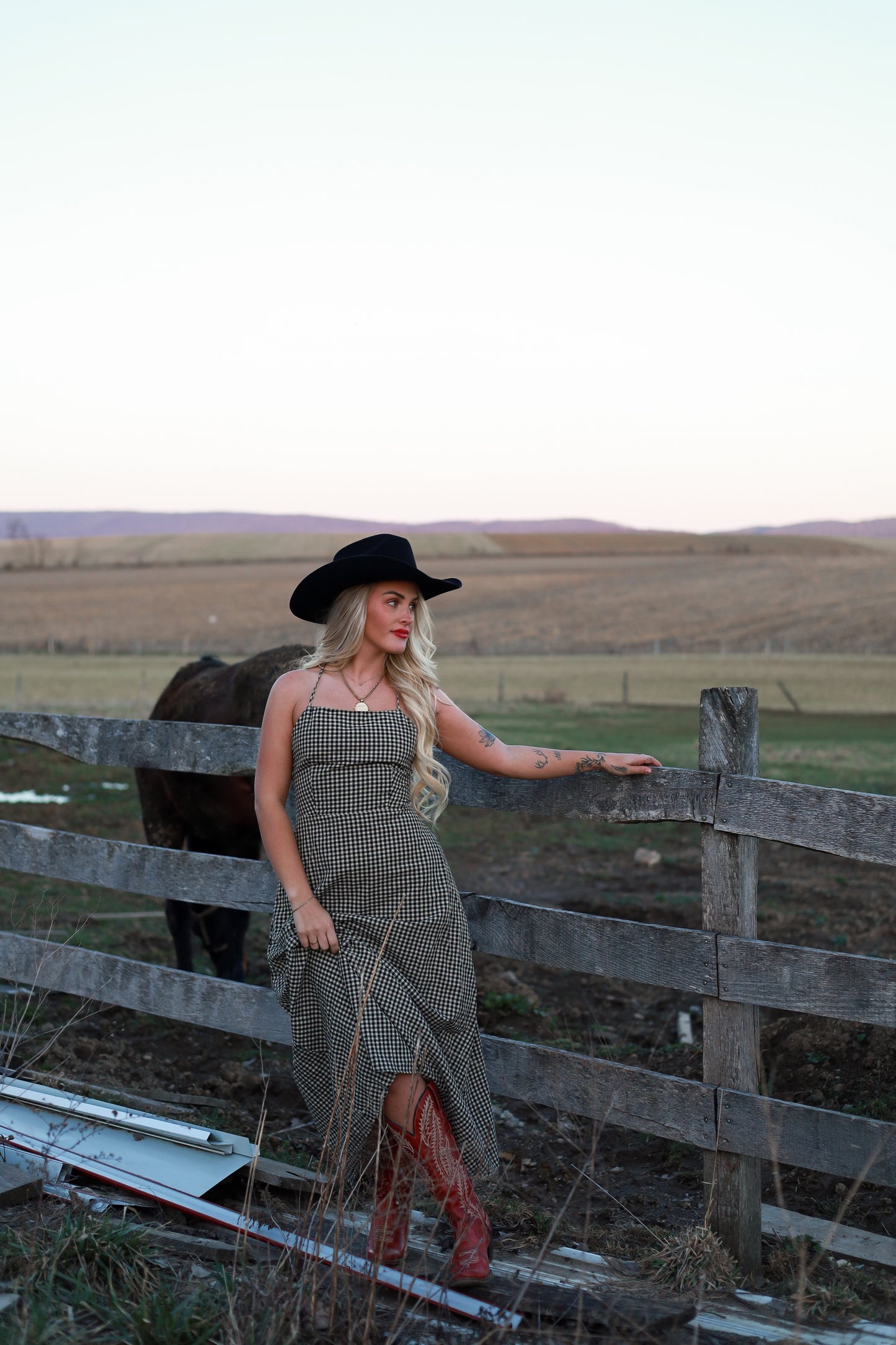 Homestead Gingham Maxi Dress