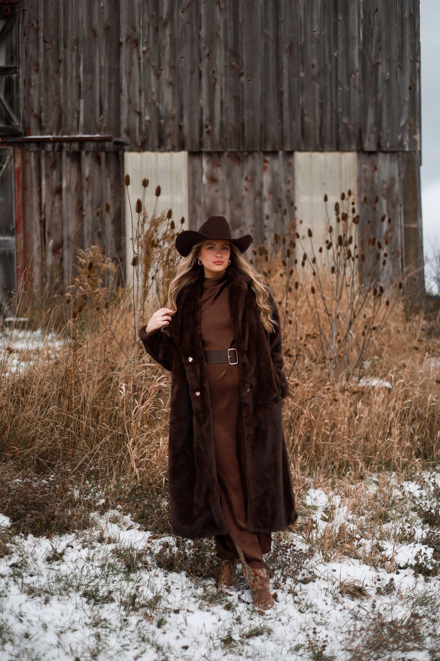 Frontier Maxi Coat - Brown