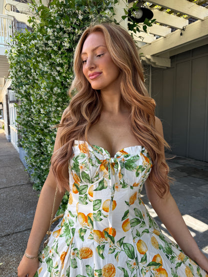 Lemon Sorbet Midi Dress