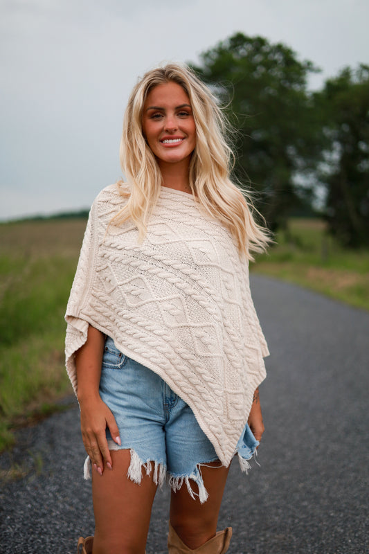 Margo Knit Poncho Top