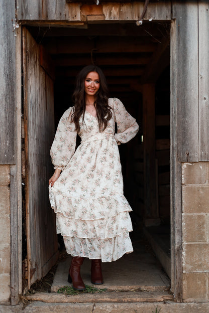 Vintage Cream Maxi Dress