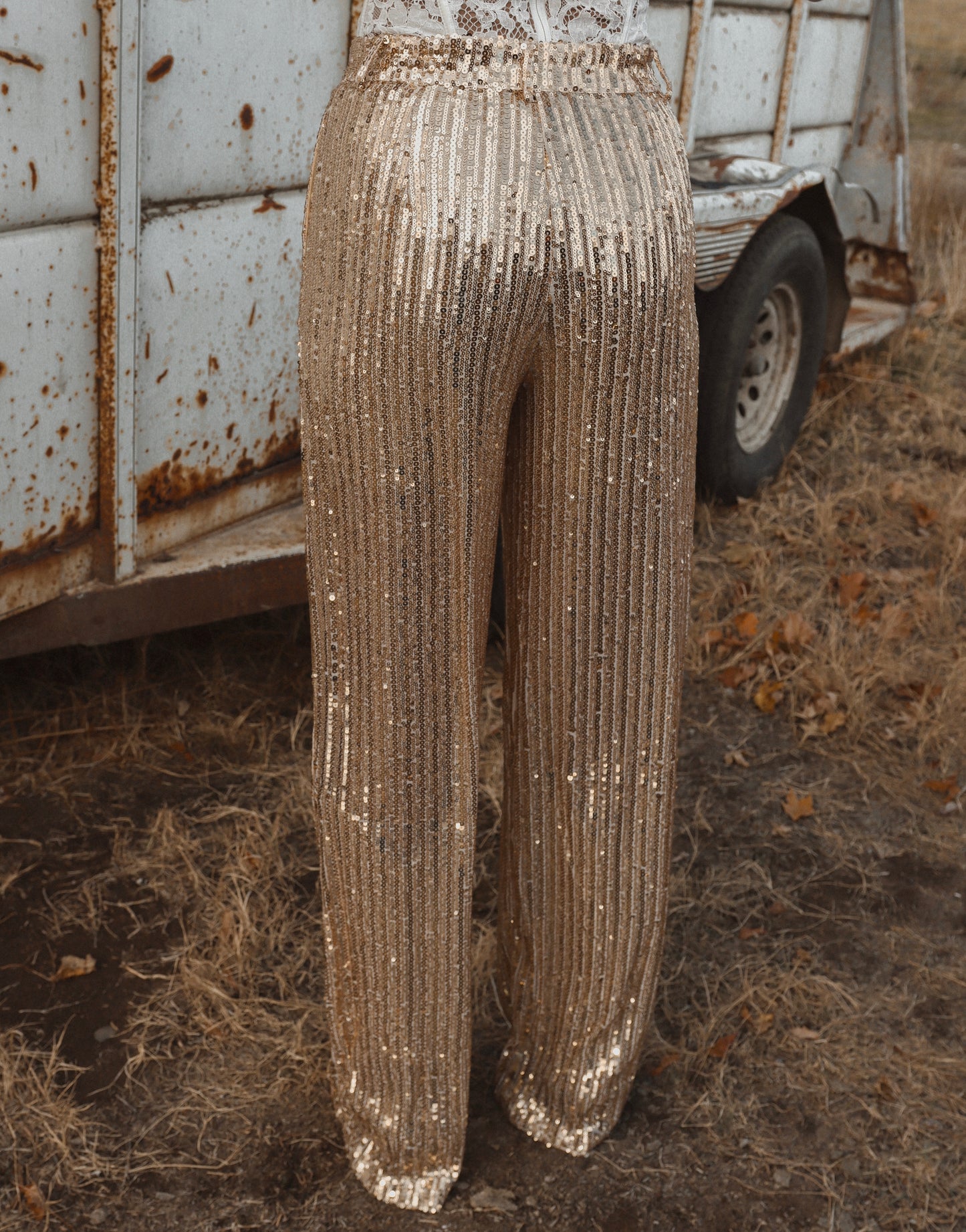 High Stakes Gold Sequin Pants