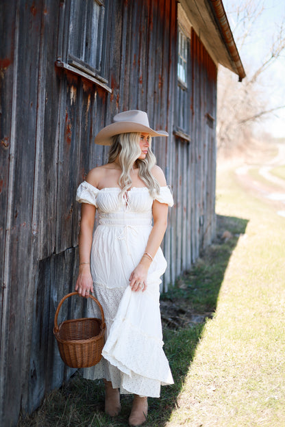 Sweet Milk Lace Maxi Dress