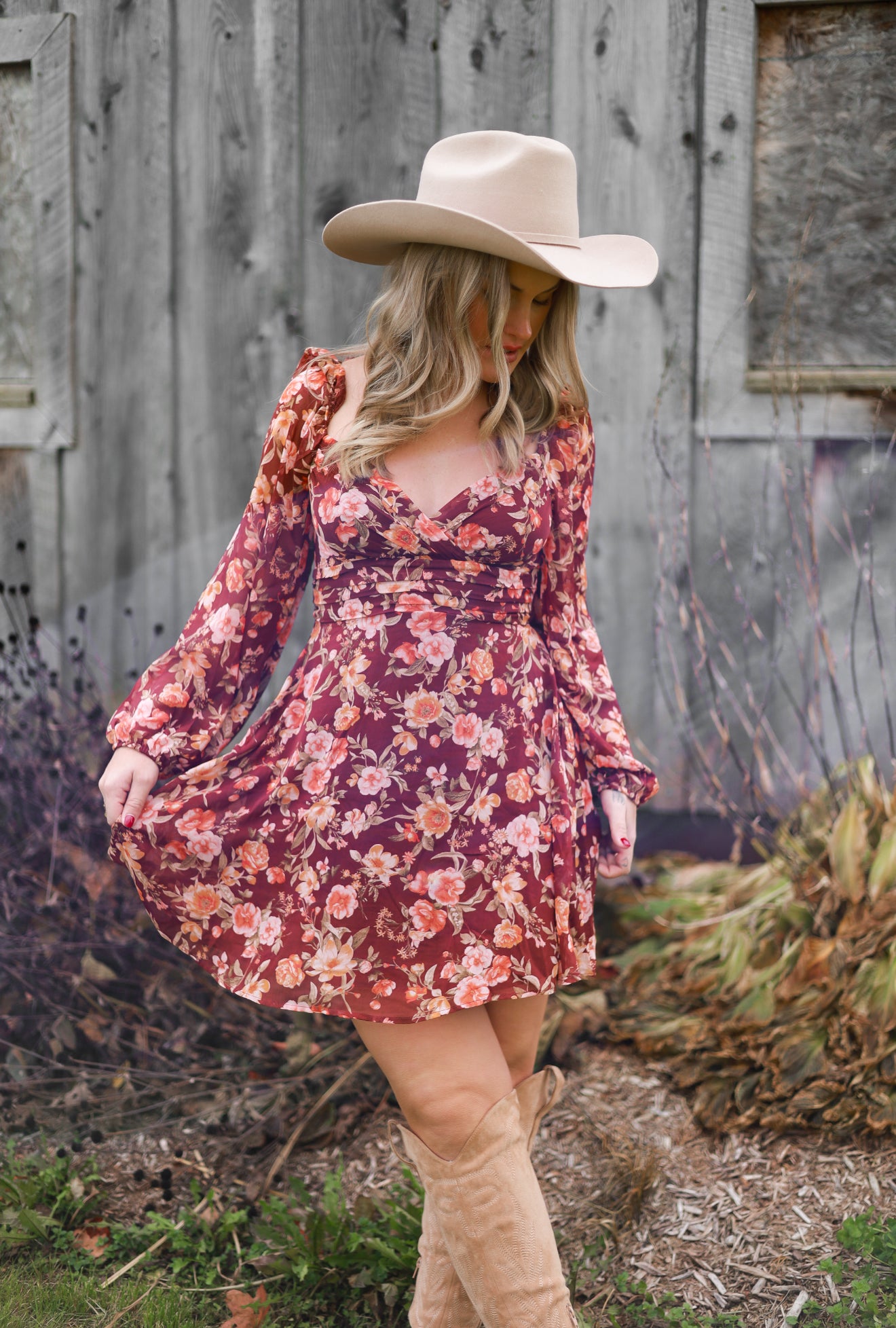 Cranberry Merlot Mini Dress