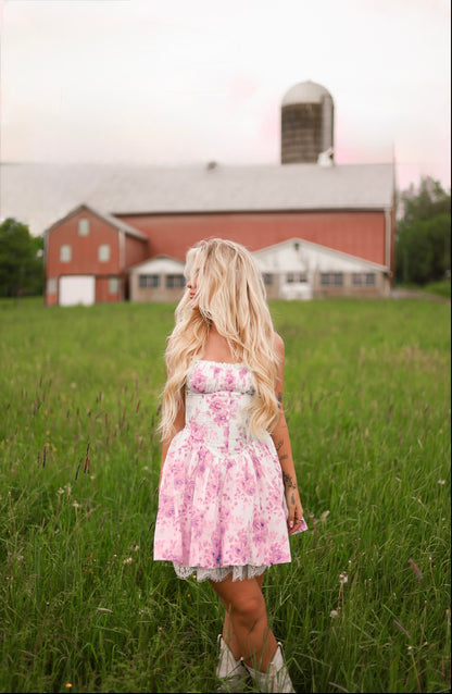 Blushing Cottage Lace Dress