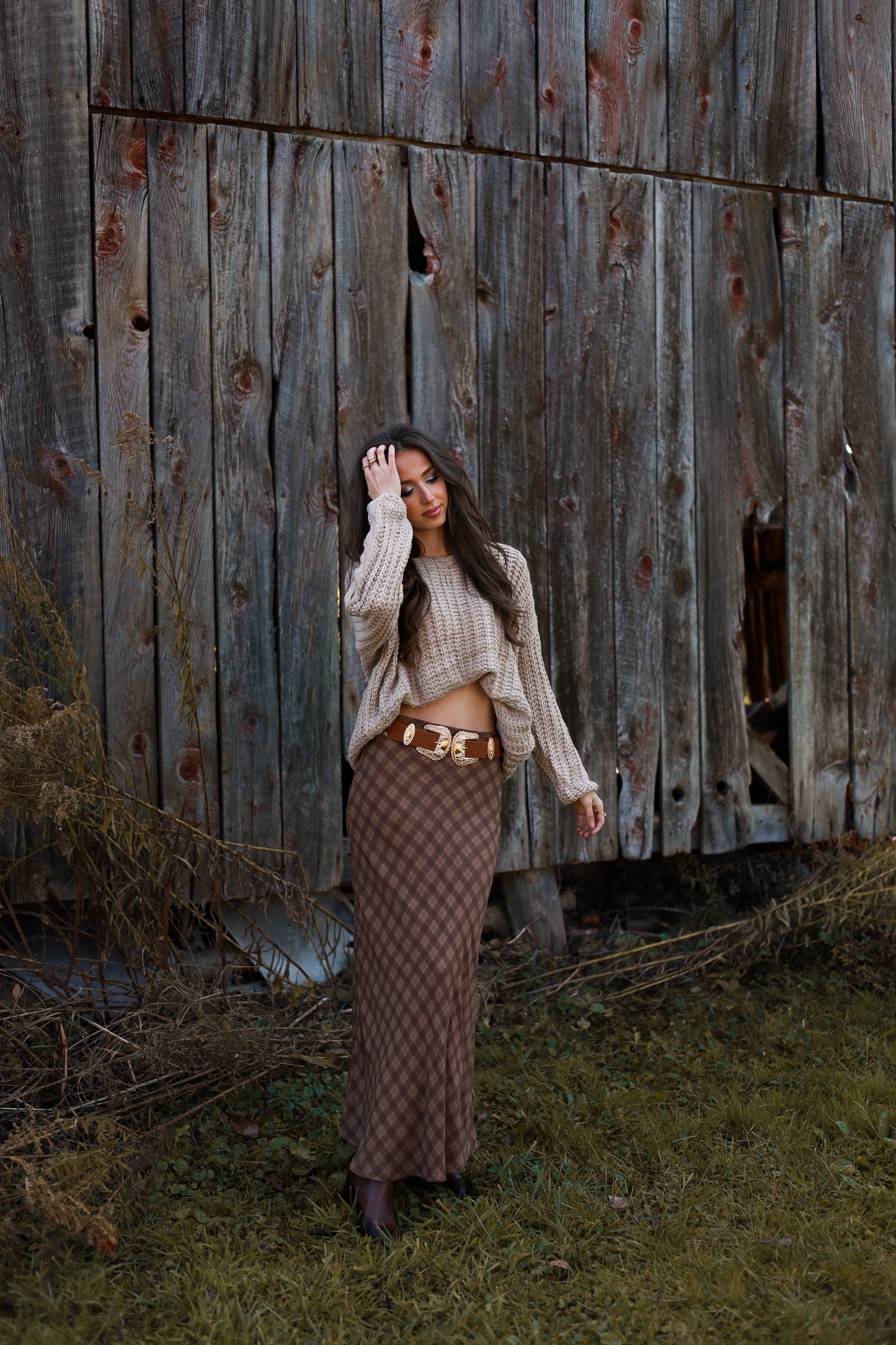Spiced Taupe Knit Sweater