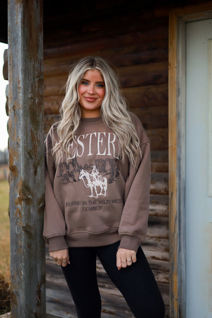 Western Oversized Sweatshirt