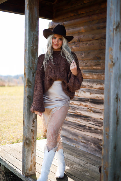 Evermore Lace Skirt - Champagne