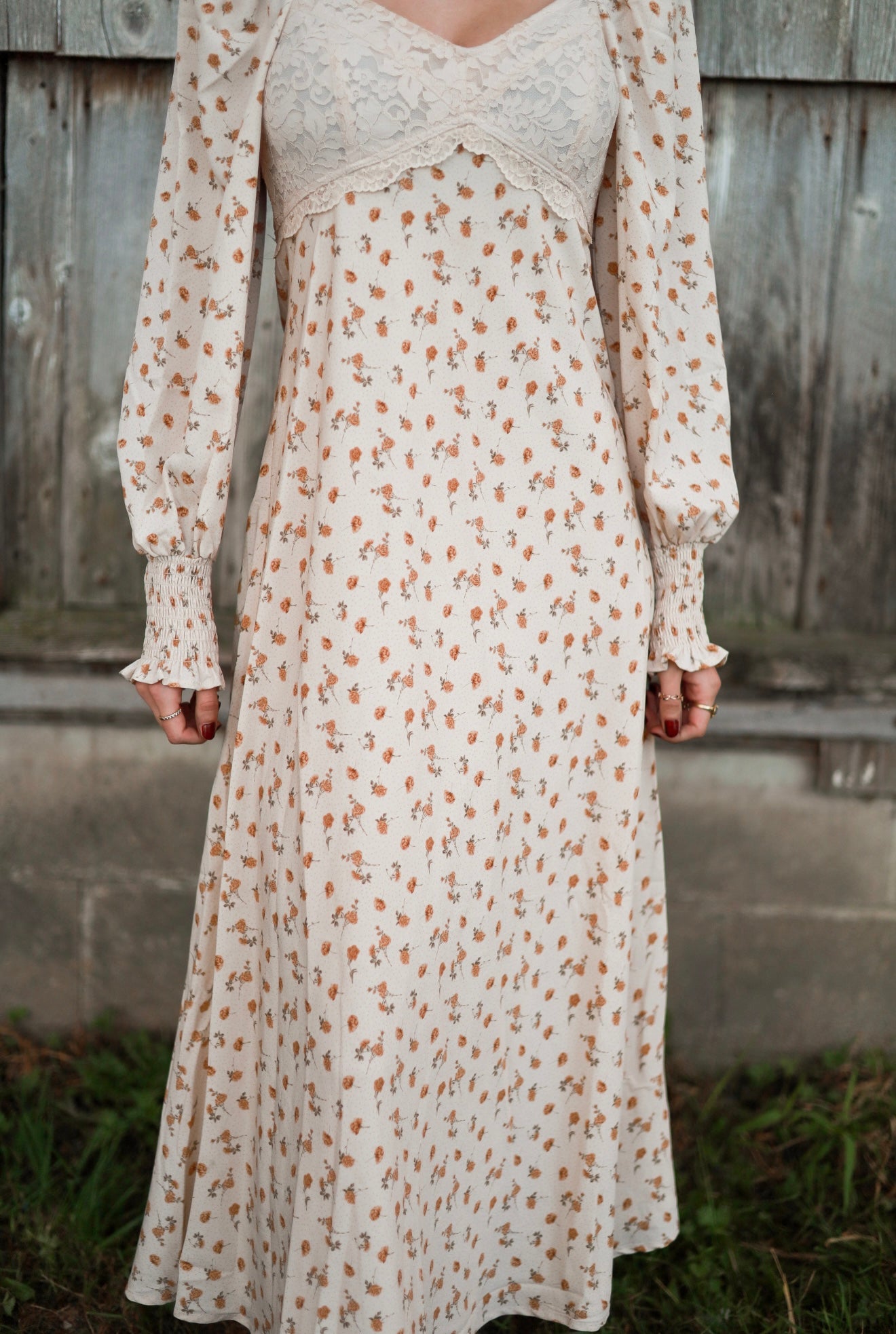 Buttercream Lace Maxi Dress