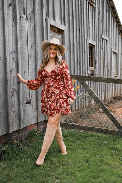 Cranberry Merlot Mini Dress