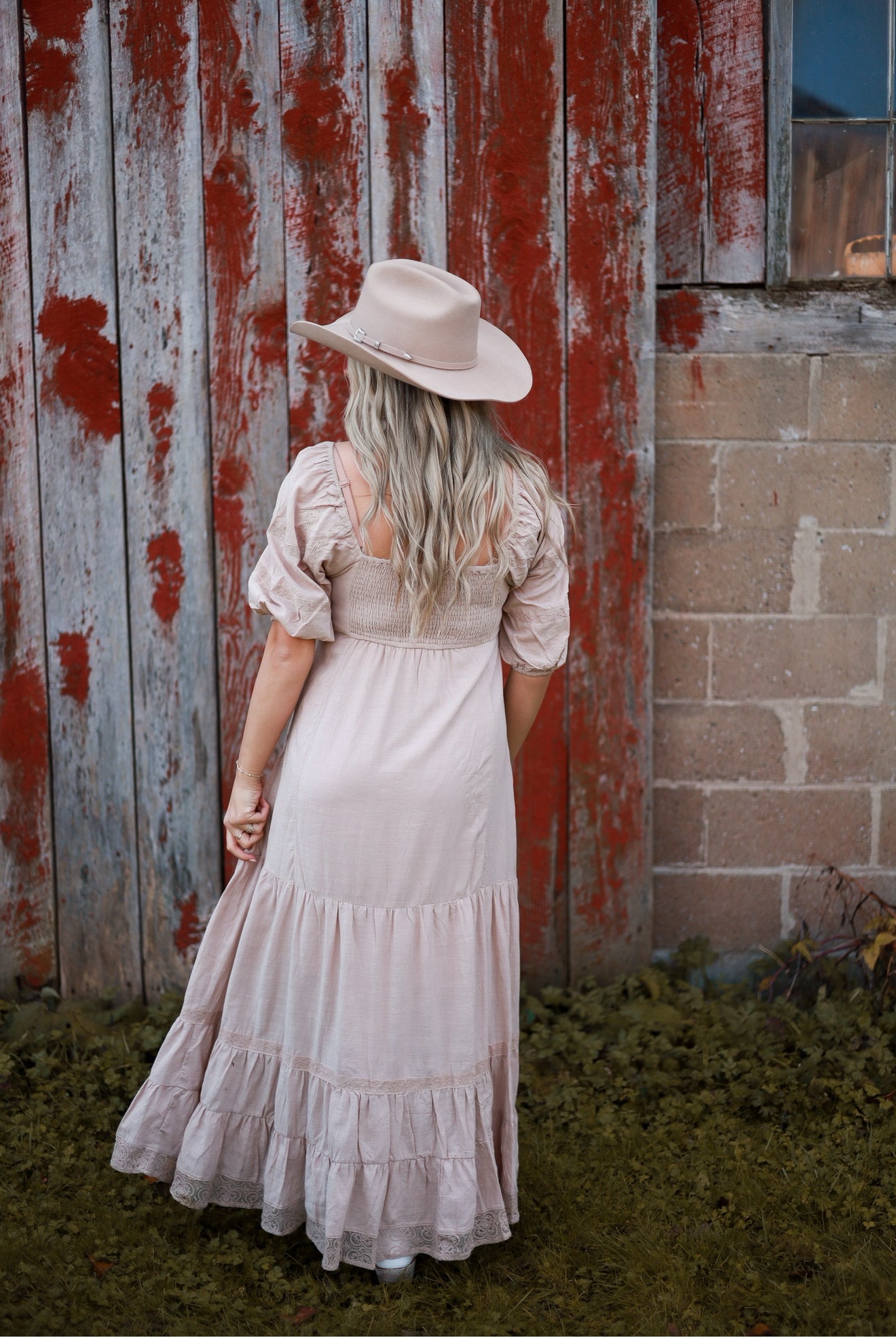 Soft Petal Lace Maxi Dress - Cream