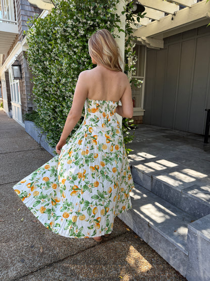 Lemon Sorbet Midi Dress