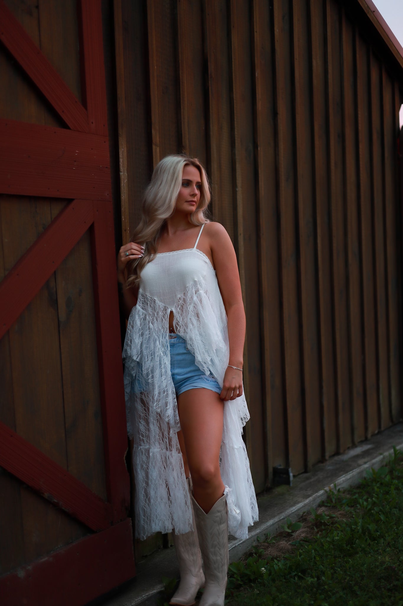 Lace Whisper Duster Top