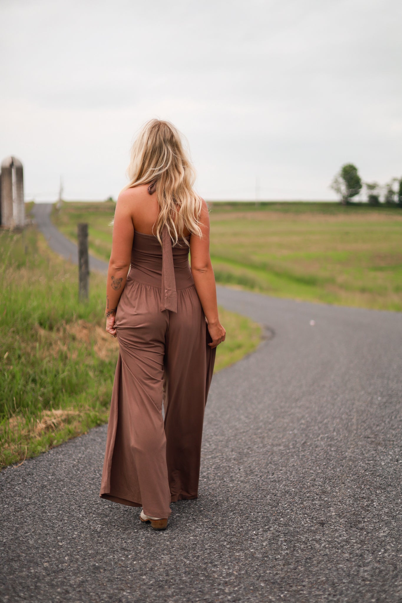 Mocha Halter Jumpsuit
