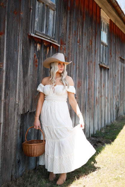 Sweet Milk Lace Maxi Dress