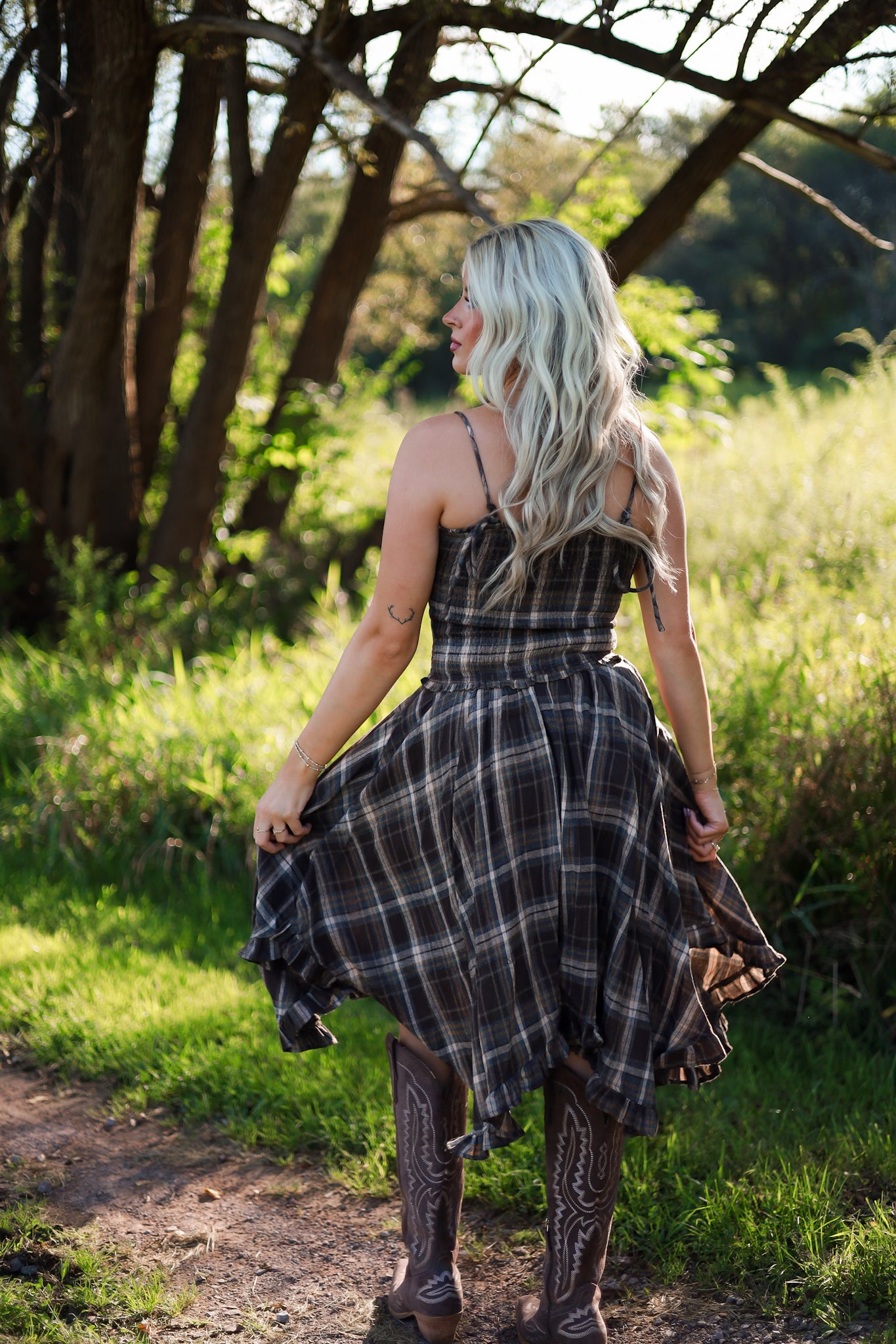 Rancher’s Daughter Dress - Brown