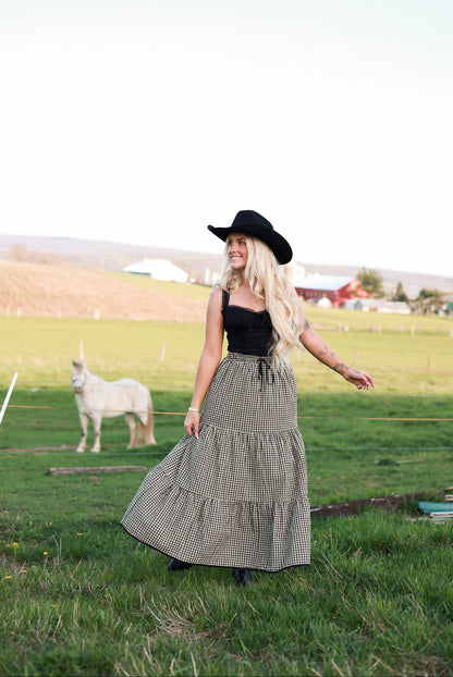 Cottage Hearth Skirt - Gingham