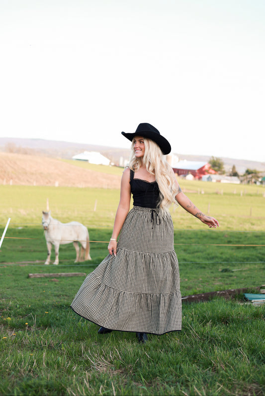 Cottage Hearth Skirt - Gingham