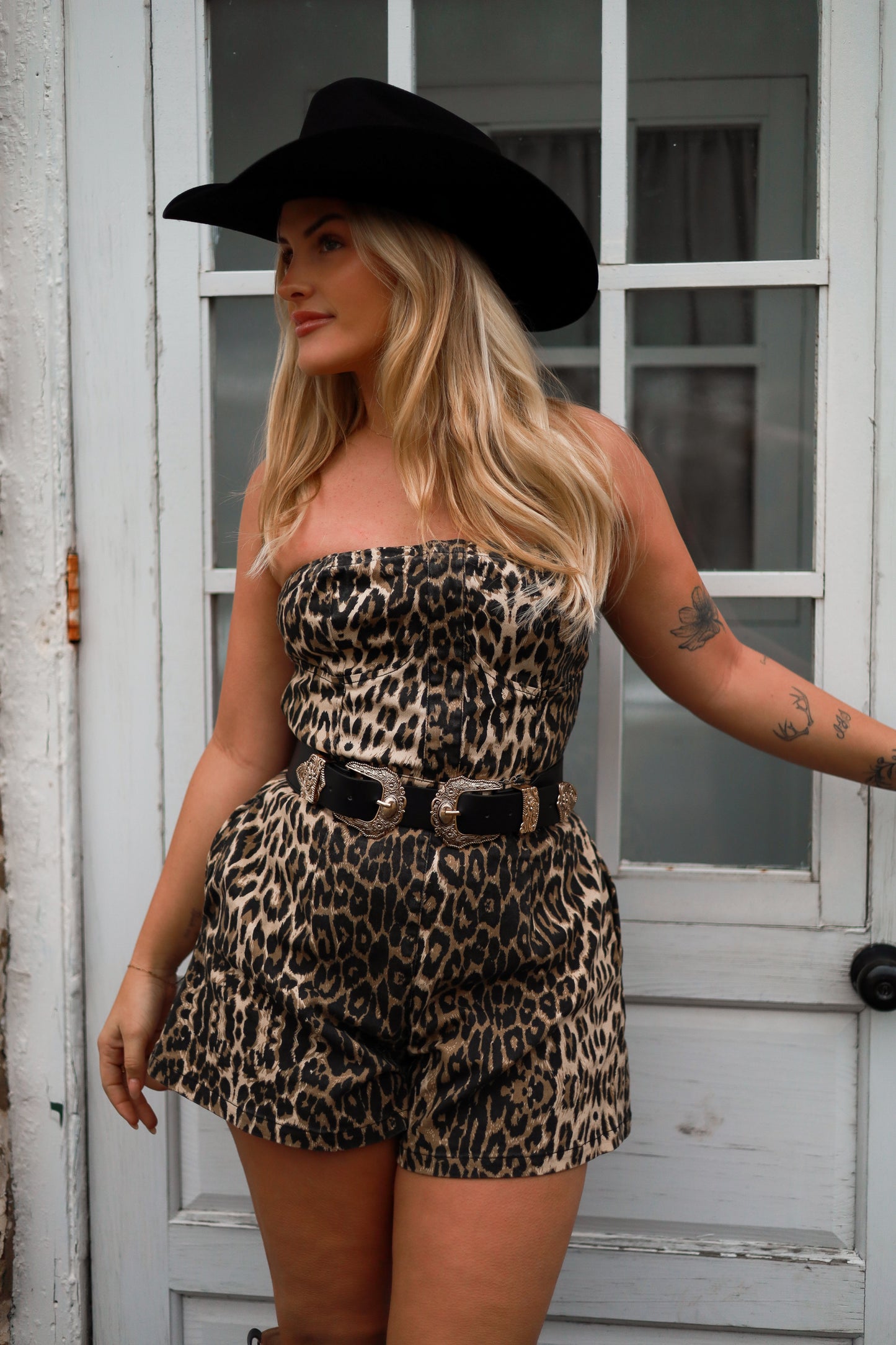 Allure Romper - Leopard
