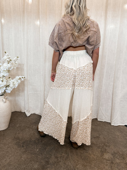 Vintage Cream Bohemian Pants