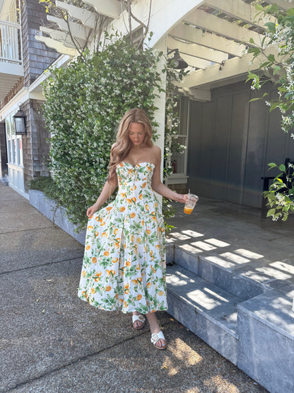 Lemon Sorbet Midi Dress