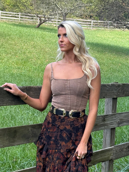 Saddlewood Corset Tank