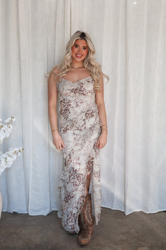 Ella Leopard Maxi Dress