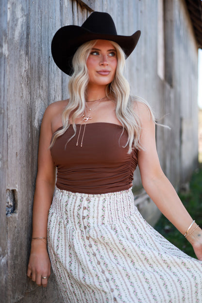 Seamless Tube Top - Brown Sugar