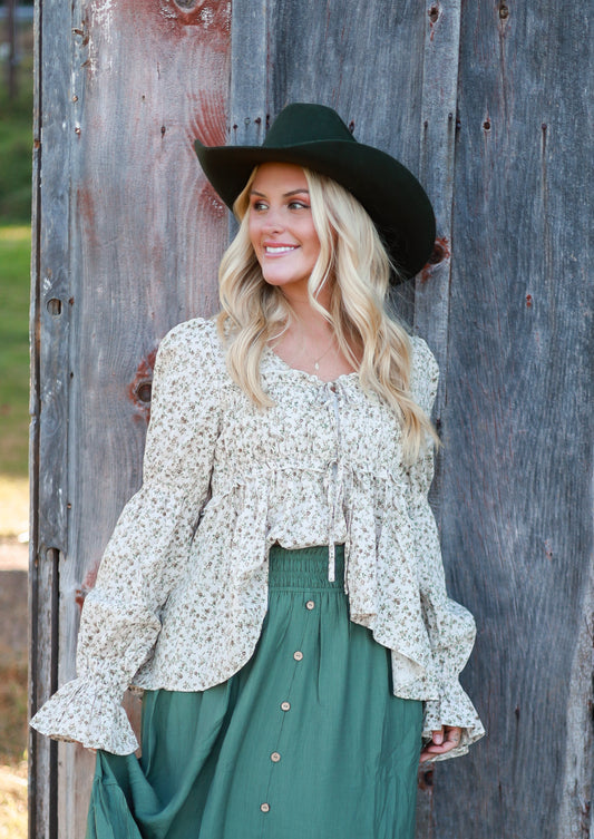 Maybelle Peasant Top